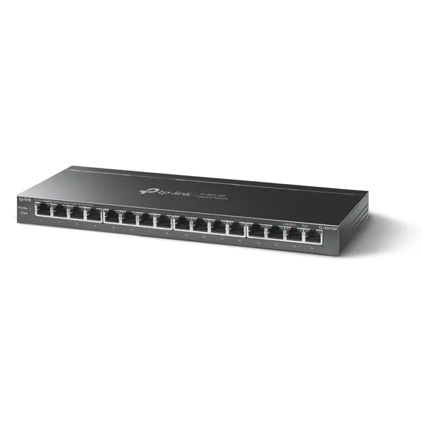 Switch TP-LINK TL-SG116P 16 Porturi Gigabit PoE+ 120W - imagine 2