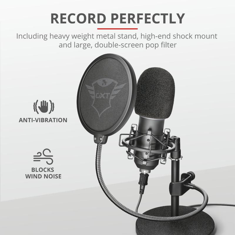 Microfon TRUST GXT 252 Emita Streaming USB Negru - imagine 5