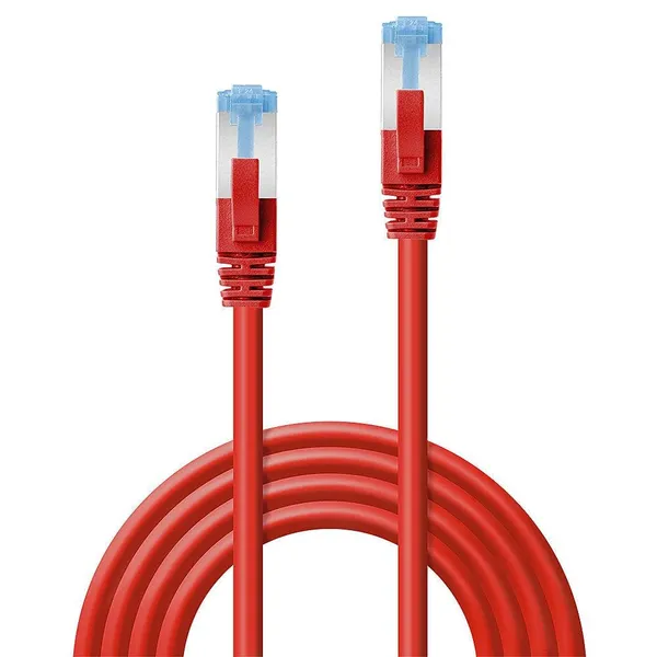Cablu de Rețea LINDY Cat.6A S/FTP LSZH 1m Roșu RJ45 M/M - imagine 2
