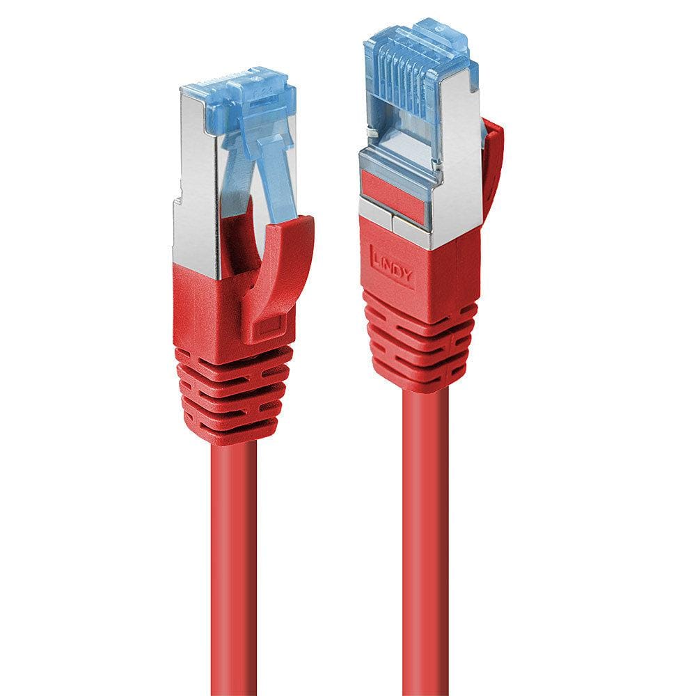 Cablu de Rețea LINDY Cat.6A S/FTP LSZH 1m Roșu RJ45 M/M