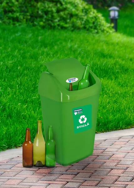 Coș de gunoi HEINNER HR-AL-35V 35L Verde - imagine 3