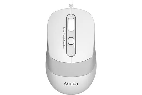 Mouse A4TECH FM10 Cu Fir Optic 1200 DPI Alb