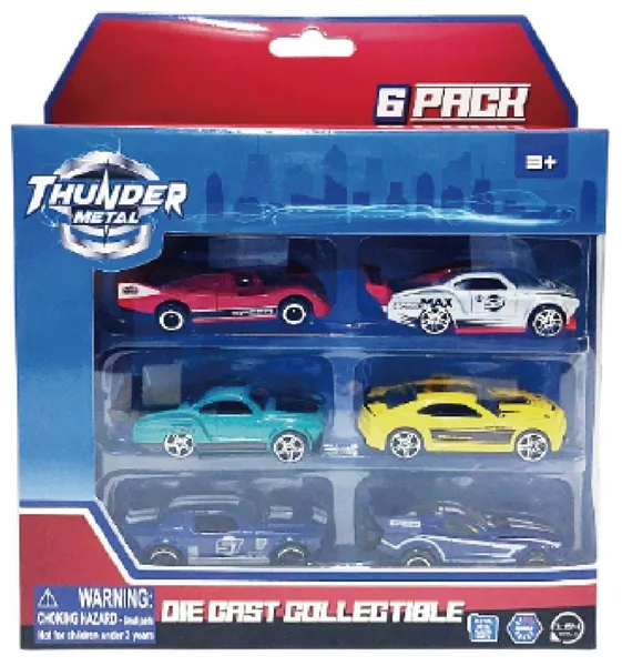 Set 6 Mașinuțe Curse CEVODLE Die Cast Scara 1/64 7.5cm - imagine 4