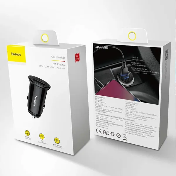 Încărcător auto BASEUS Circular Plastic PPS 30W Negru CCALL-YS01 - imagine 8