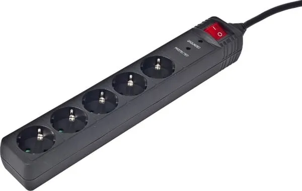 Prelungitor GEMBIRD SPG5-C-5 5 Prize Schuko Negru