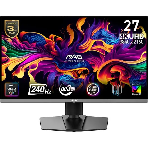 Monitor MSI MAG 272UP QD-OLED X24 26.5 4K 240Hz Negru