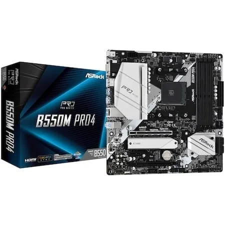 Placă de bază ASROCK B550M PRO4 Socket AM4 DDR4 mATX - imagine 1