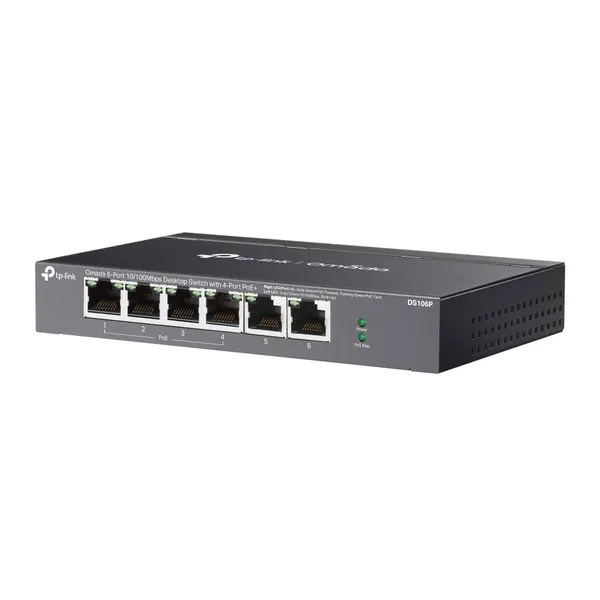 Switch Desktop TP-LINK Omada TL-SF1006P PoE+ 6 Porturi 10/100Mbps - imagine 3