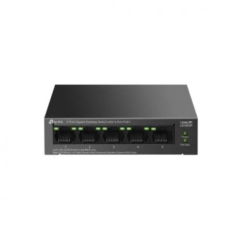 Switch TP-LINK LS105GP 5 Porturi Gigabit 4 PoE+ 65W - imagine 3