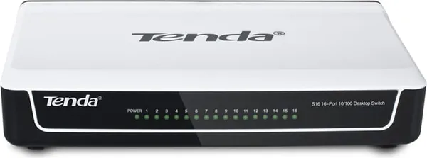 Switch TENDA S16 16 Porturi 10/100 Mbps Fanless