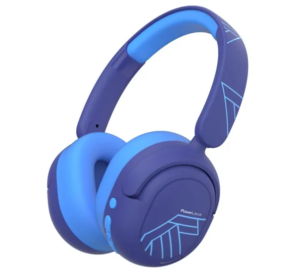 Căști Over-Ear POWERLOCUS Lion Kids Wireless Wired Albastru - imagine 2