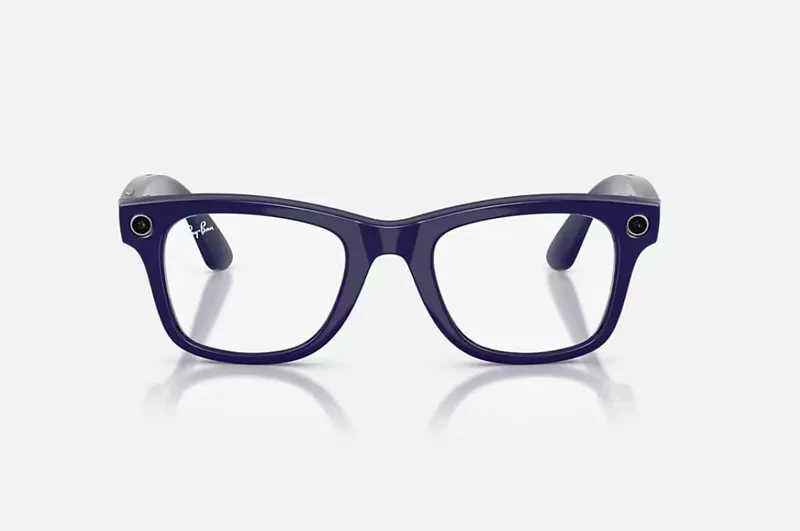 Ochelari Smart RAY-BAN Meta Wayfarer High Bridge Fit Shiny Cosmic Blue Transitions Gen 2 - imagine 3
