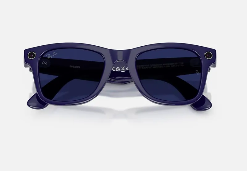 Ochelari Smart RAY-BAN Meta Wayfarer High Bridge Fit Shiny Cosmic Blue Transitions Gen 2 - imagine 4