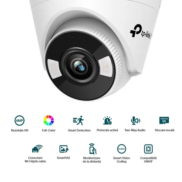Cameră IP Wi-Fi TP-LINK C440-W 4MP Lentilă 4mm - imagine 2