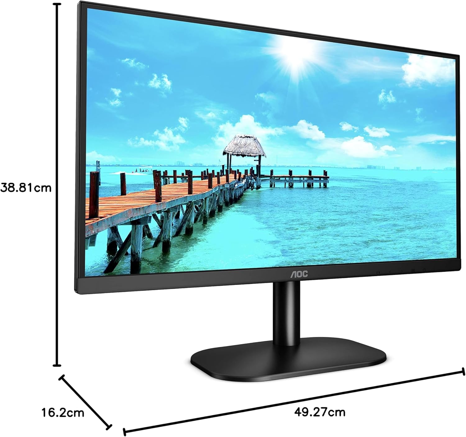 Monitor AOC 22B2H/EU 21.5" Full HD VA 75Hz Negru - imagine 8