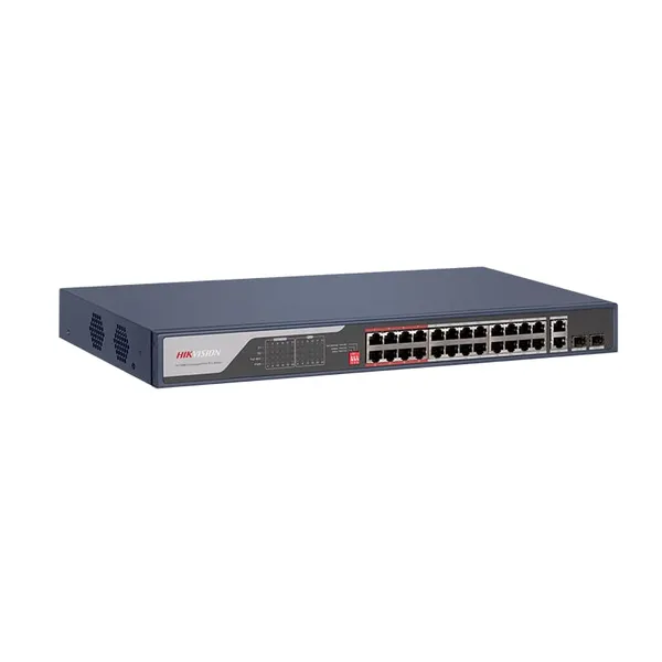 Switch PoE HIKVISION DS-3E0326P-E(C) 24 Porturi 10/100 2 Combo Gigabit - imagine 2