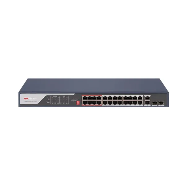 Switch PoE HIKVISION DS-3E0326P-E(C) 24 Porturi 10/100 2 Combo Gigabit