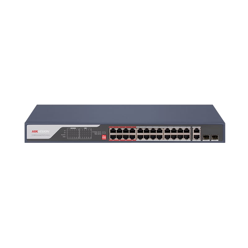 Switch PoE HIKVISION DS-3E0326P-E(C) 24 Porturi 10/100 2 Combo Gigabit