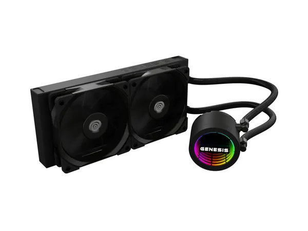 Cooler Procesor GENESIS Hydria 240 Negru 2 Ventilatoare ARGB - imagine 2