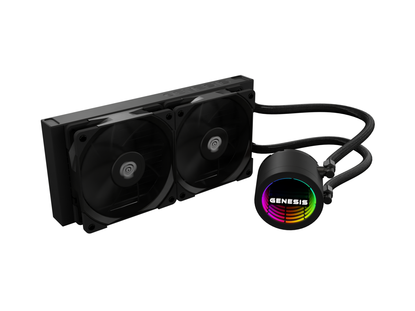 Cooler Procesor GENESIS Hydria 240 Negru 2 ventilatoare ARGB - imagine 2
