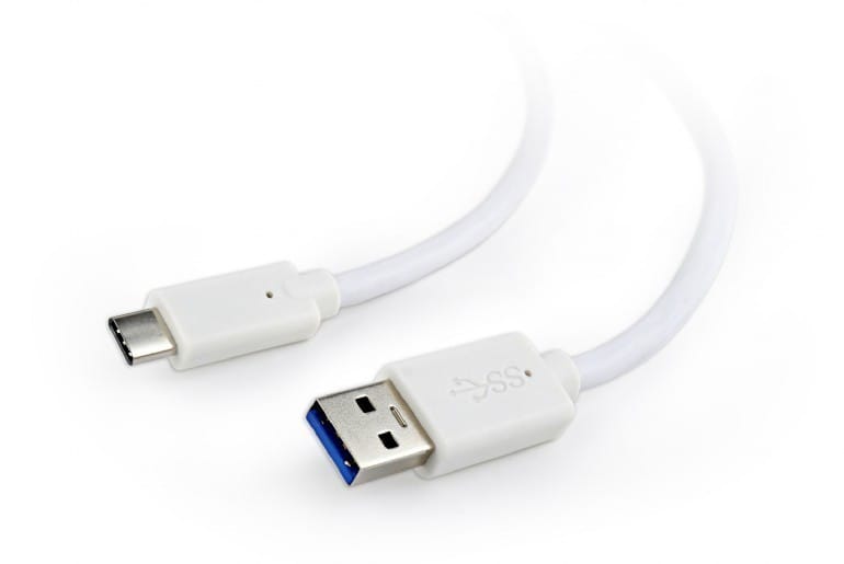 Cablu GEMBIRD USB 3.0 la USB 3.1 Type-C 0.1m Alb CCP-USB3-AMCM-W-0.1M