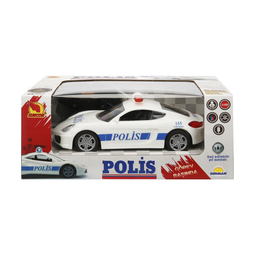 Mașinuță de Poliție cu Telecomandă SUNMAN Aztec Scală 1:20 - imagine 8