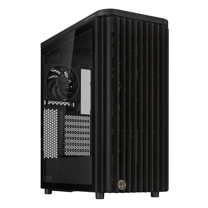 Carcasă PC ASUS PROART PA401 WOOD EDITION Mid Tower ARGB Negru