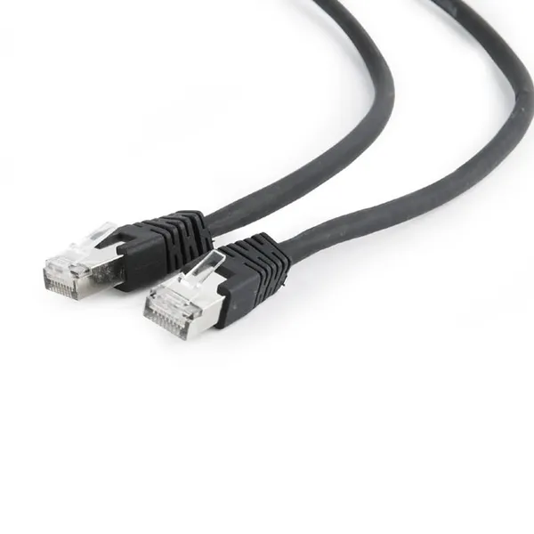 Patch Cord GEMBIRD Cat6a S/FTP 1.5m Negru PP6A-LSZHCU-BK-1.5M