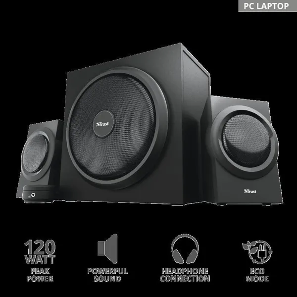 Sistem Boxe 2.1 TRUST Yuri 60W Negru TR-23696 - imagine 11