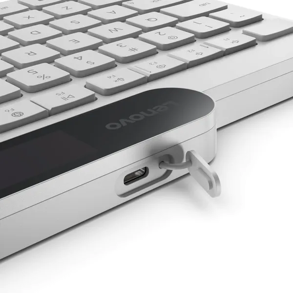 Tastatură LENOVO 800 Self-Charging Bluetooth Alb - imagine 7
