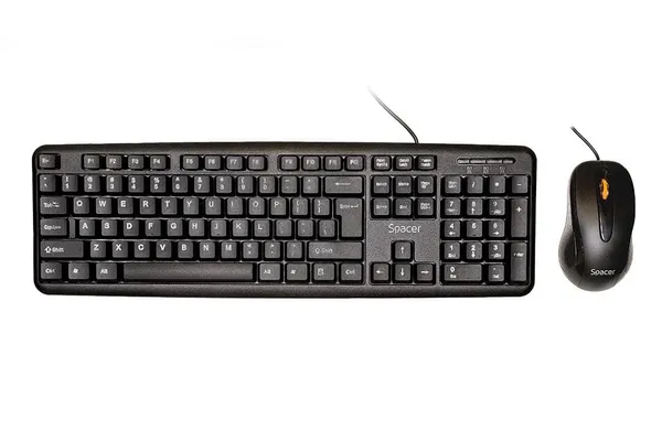 Kit Tastatură și Mouse SPACER SPDS-S6201 Cu Fir USB Negru - imagine 2