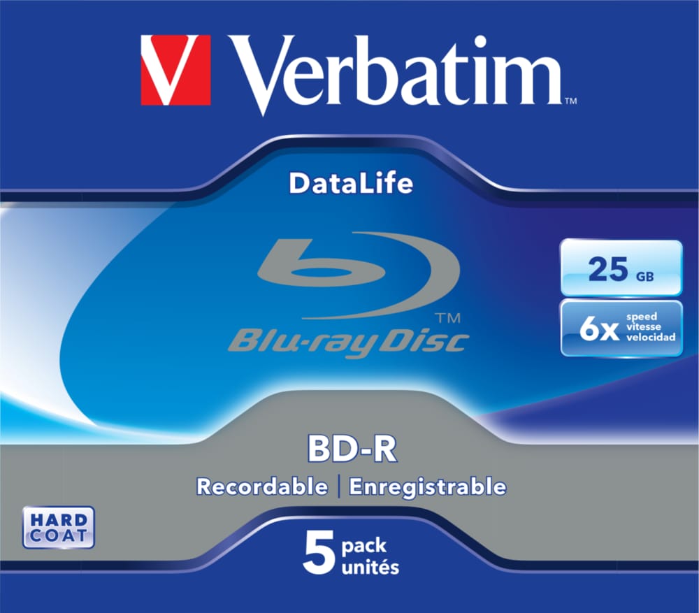 Disc Blu-ray VERBATIM 25GB 6x 5 Bucăți Jewel Case