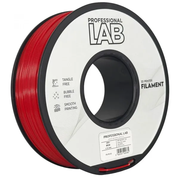 Filament 3D PROFESSIONAL LAB ABS+ 1.75mm Roșu 1KG