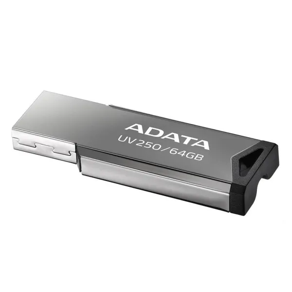 Memorie USB ADATA AUV250-64G-RBK 64GB USB 2.0 Argintiu - imagine 2