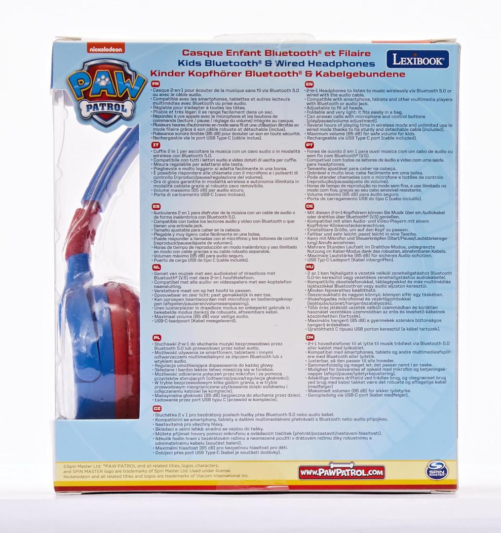 Căști Wireless Pliabile LEXIBOOK Paw Patrol HPBT010PA - imagine 5