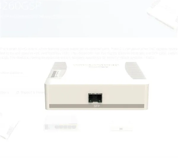 Switch MIKROTIK CSS106-1G-4P-1S 5 Porturi Gigabit SFP Alb - imagine 3