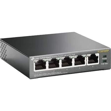 Switch PoE TP-LINK TL-SG1005P 5 Porturi Gigabit 4 PoE - imagine 3