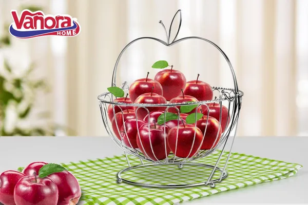 Coș Fructe VANORA HOME Metalic cu Stand Oțel Cromat 30x29 cm