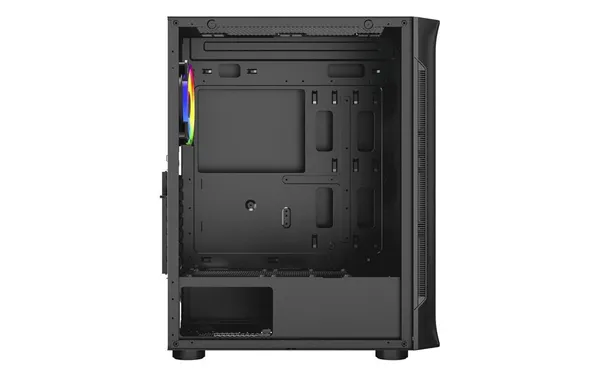 Carcasă PC SPACER SHIELD Mid Tower ATX Negru 4 Fanuri ARGB - imagine 5
