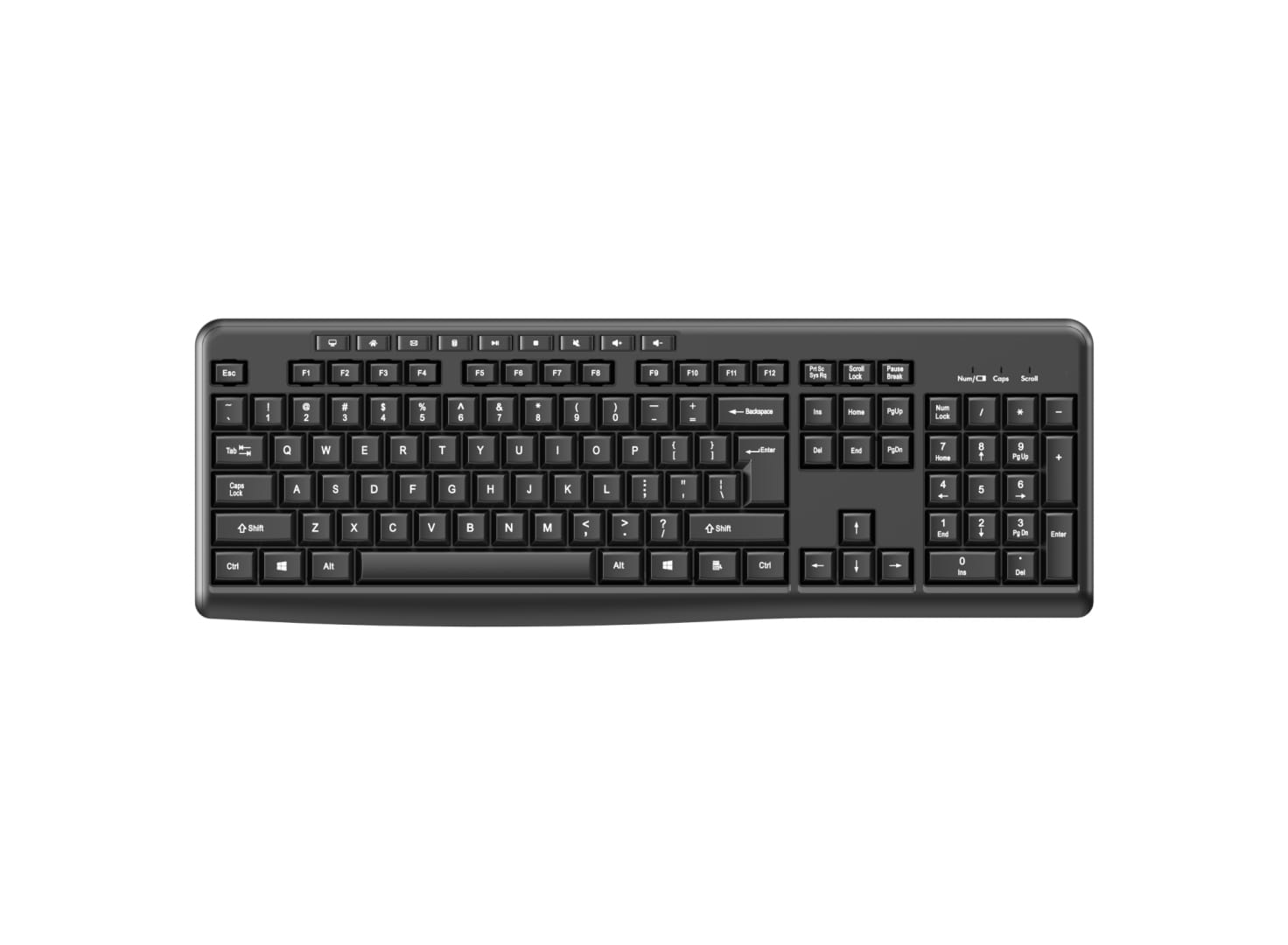 Tastatură Wireless SERIOUX SKB706W 2.4G Negru 104+9 Taste