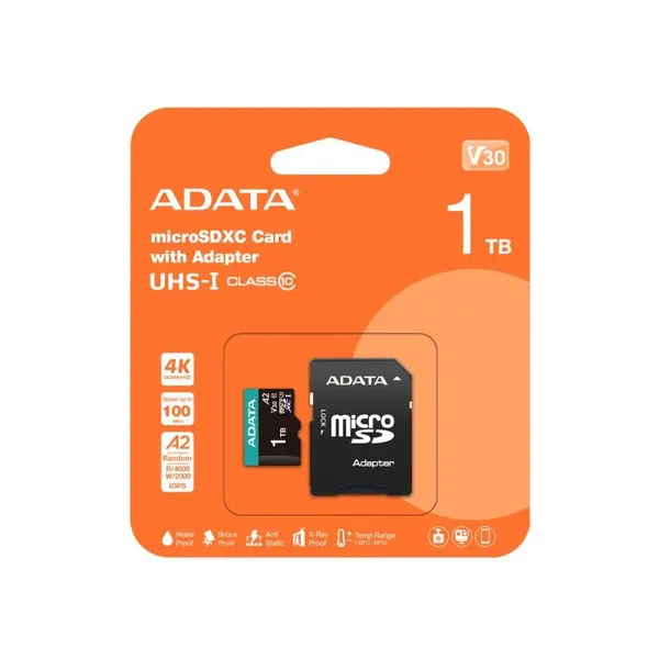 Card Memorie ADATA 1TB MicroSDXC Class 10 U3 V30 A2 - imagine 2