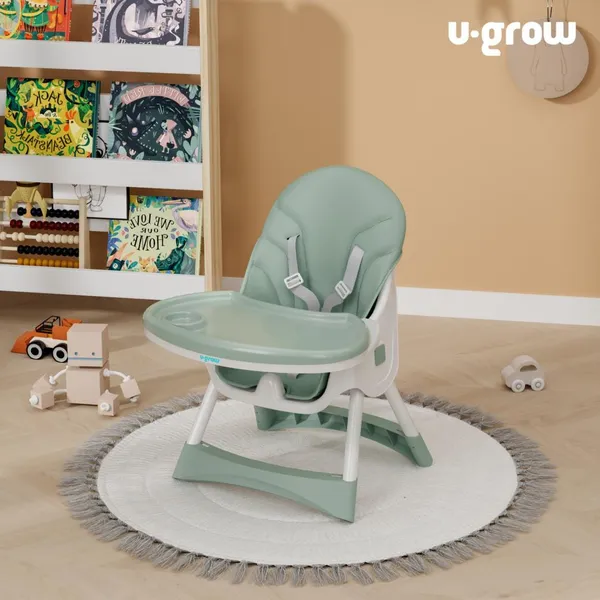 Scaun de Masă Bebe U-GROW 2 în 1 Pliabil Verde - imagine 9
