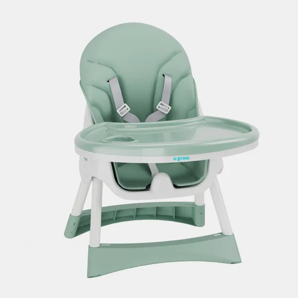 Scaun de Masă Bebe U-GROW 2 în 1 Pliabil Verde - imagine 2