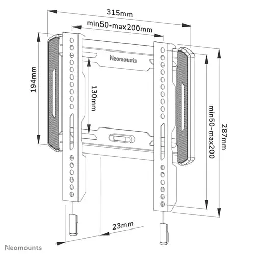 Suport TV NEOMOUNTS WL30-550BL12 24-55" 45kg Negru - imagine 2