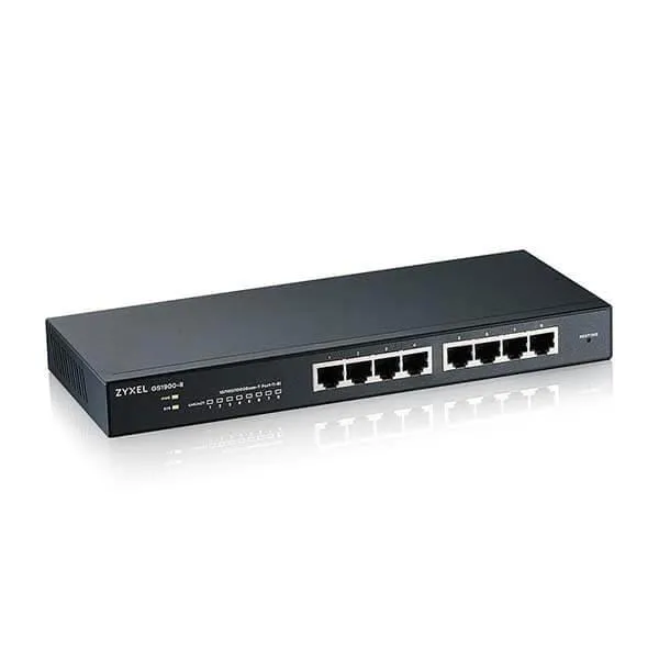 Switch ZYXEL GS1900-8-EU0102F 8 Porturi Gigabit Managed Negru - imagine 4