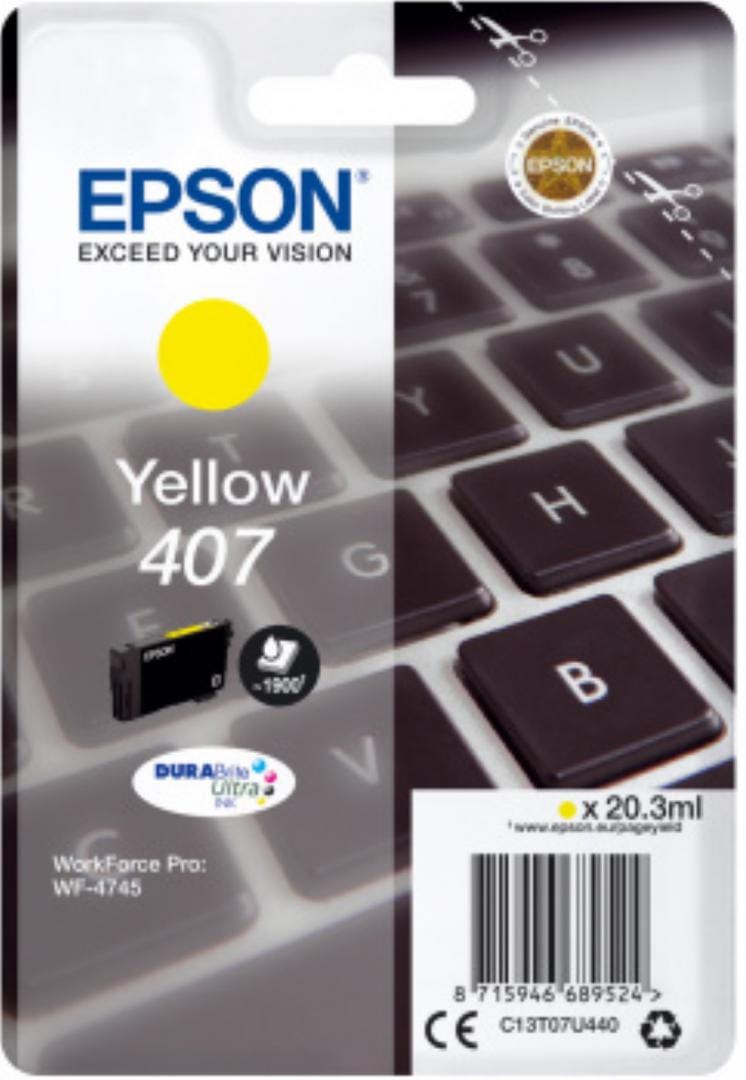 Cartuș Cerneală EPSON C13T07U440 Yellow 1.9k WorkForce Pro WF-4745