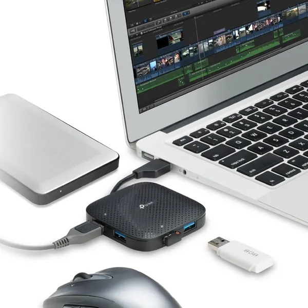 Hub USB TP-LINK UH400 4 Porturi USB 3.0 Negru - imagine 4