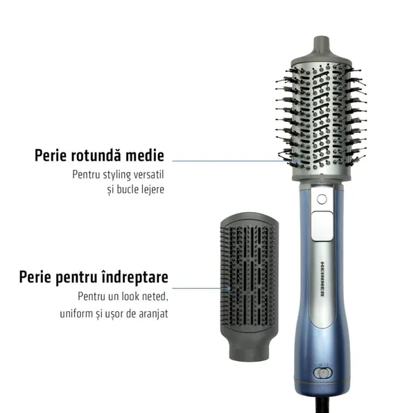 Perie cu Aer Cald HEINNER HAB-R12DC-BL2 1200W Albastru-Gri - imagine 5