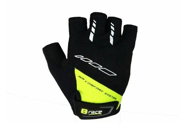 Mănuși B-RACE cu Gel Negru/Lime M