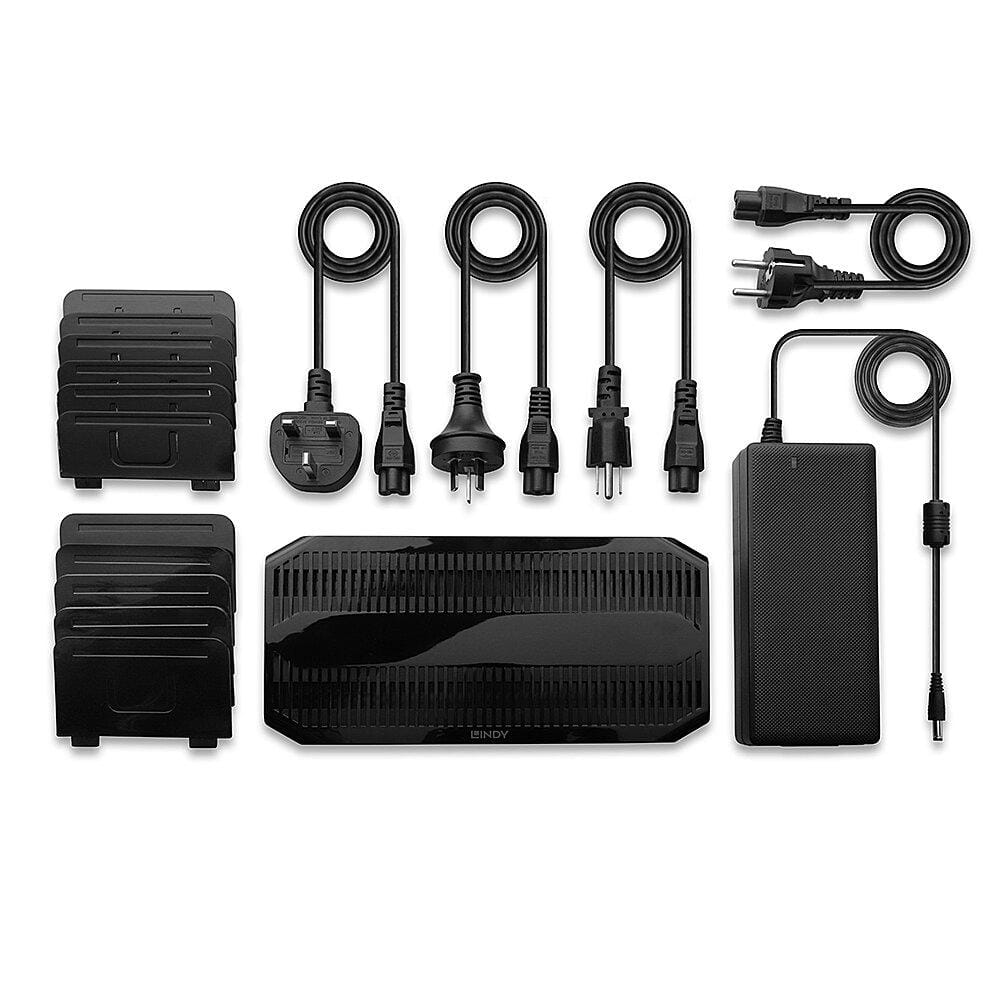 Hub USB LINDY Charging Station 10 Porturi USB-A 120W Negru